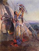 Charles M Russell Sun Worship in Montana china oil painting reproduction